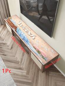 1PC Multipurpose Rubber Bottom Absorbent Quick Drying Dustproof Protector Mat Pattern Print Washing Machine Top Pad Fridge Cover Mat Coffee Station Desktop Mat Laundry Room Kitchen Dining Room Home Appliance Accessories Modern Home Decor - Multicolor - View 4