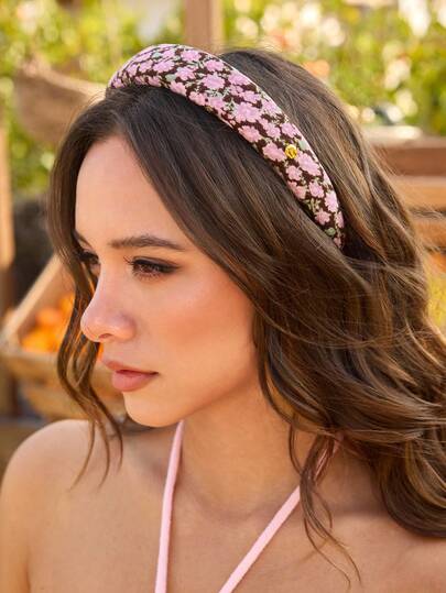 ROMWE Kawaii 4件套女士复古碎花发箍，百搭实用，适合日常、居家、学校、海滩、工作、派对、节日、生日、返校、新年、母亲节等场合，是理想的礼物之选。发箍、发圈、发饰、头饰