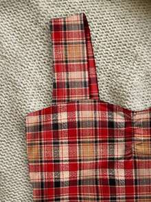 Glimmora Women's Plaid Ruched Casual Versatile Daily Wear Top - Multicolor - View 4