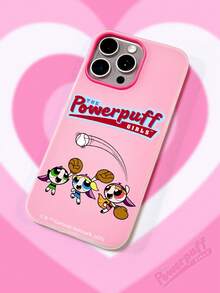 THE POWERPUFF GIRLS X SHEIN 飞天小女警棒球手机壳，品红色PC+半透明沙色TPU混合材质，磨砂质感，保护摄像头，可爱卡通运动图案，防震保护壳，日常使用及生日礼物，适合女孩和卡通迷，兼容iPhone 11/12/13/14/15/16/17 Pro Max，手机配件，快速发货 - 玫紅色 - 查看 3