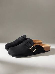 Solecia 女士通勤时尚百搭日常旅行休闲半截拖鞋 - 黑色 - 查看 3