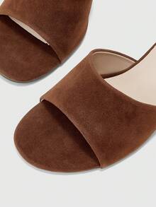 CUCCOO BIZCHIC Women's Rhinestone Embellished Casual Platform Slide Sandals - Brown - View 6