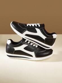 CUCCOO EASI 女士休闲运动鞋 - 黑與白 - 查看 4