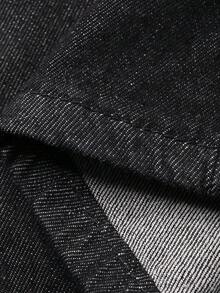 DAZY Women's Casual Street Style Loose Denim Jeans With Pockets And Rivets, Versatile For Daily Wear, Black Summer Style - Black - View 2