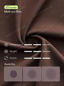 OutZeal Women Sports Leggings Daily Casual Yoga Quick Drying Tummy Control Soft Stretch Bottoms - Brown - View 5