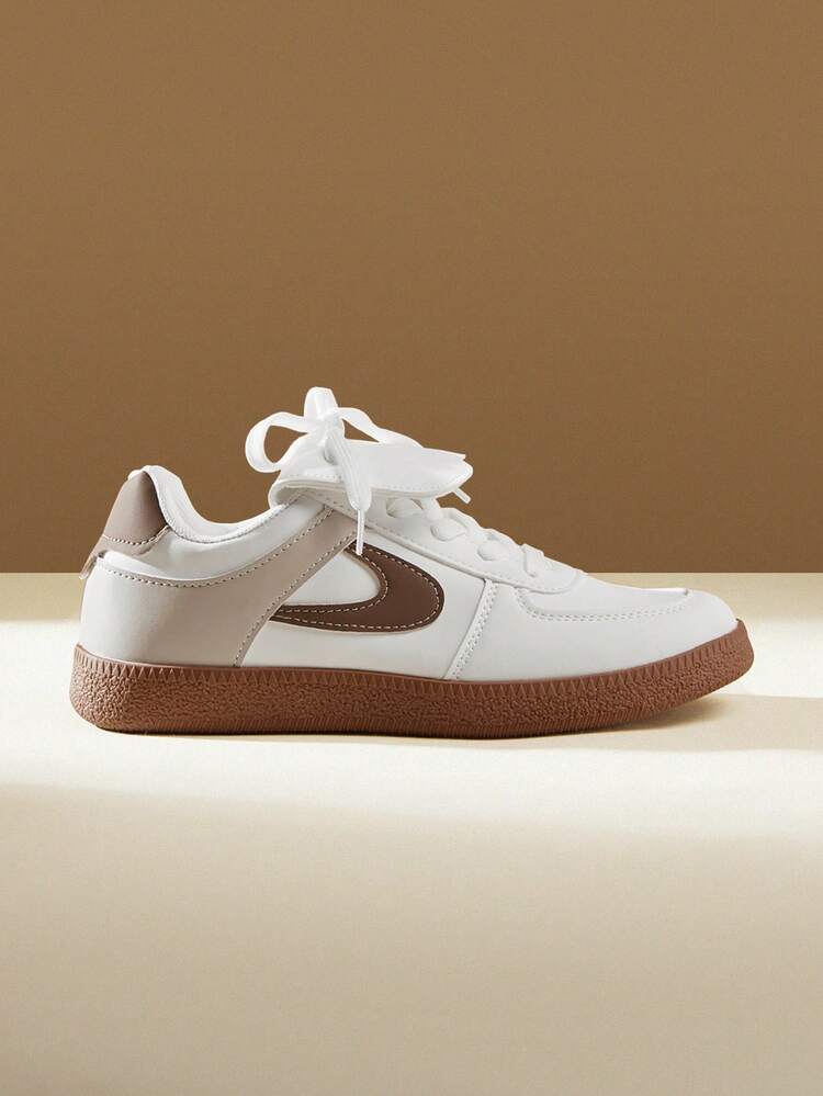 CUCCOO EASI Women's Beige Casual Sporty Sneakers For Christmas