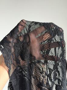 Bluhae Women's Sexy Solid Color Sheer Lace Camisole For Summer - Black - View 6