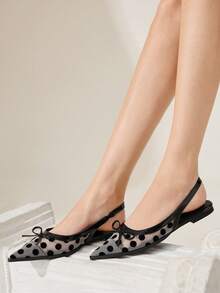 CUCCOO CHICEST Sandalias planas de punta puntiaguda, versátiles y transpirables de malla para mujer en verano - Albaricoque - Ver 8