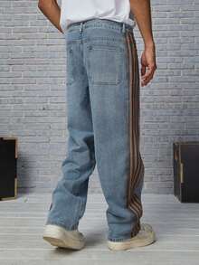 GENIUS ODE Men's Casual Pocketed Button Closure Versatile Daily Wear Denim Jeans - Blue - View 6