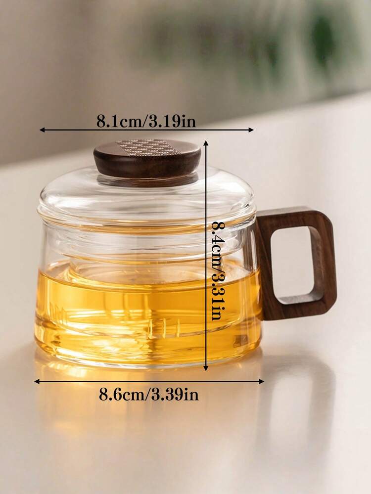 玻璃滤水杯，玻璃杯，茶杯，耐热茶水分离杯，办公家用水杯，迷你杯，新款设计 - 灰色 - 查看 2