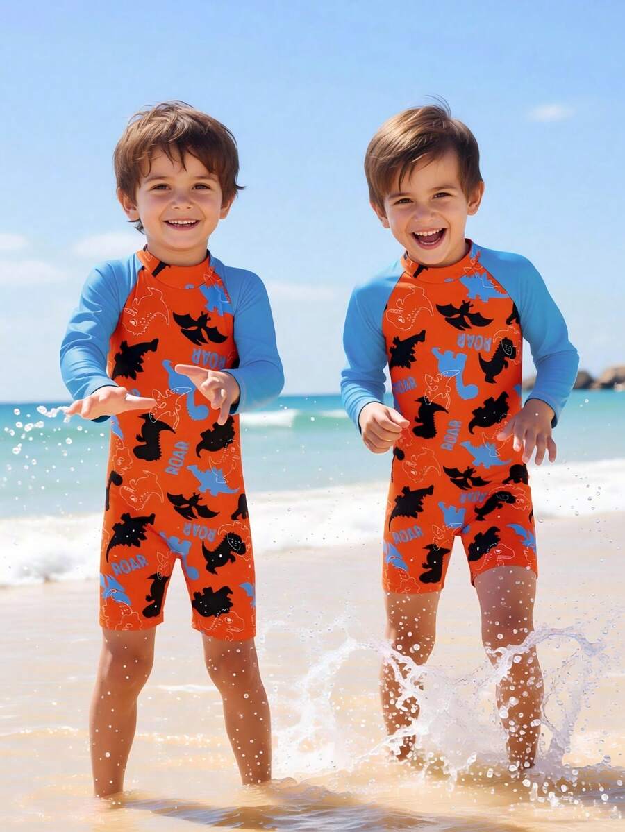 Fantacosmos 男童长袖连体泳衣，夏季 - 彩色 - 查看 1