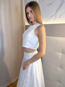 Aless PB 女士日常两件套服装 - 白色 - 查看 4