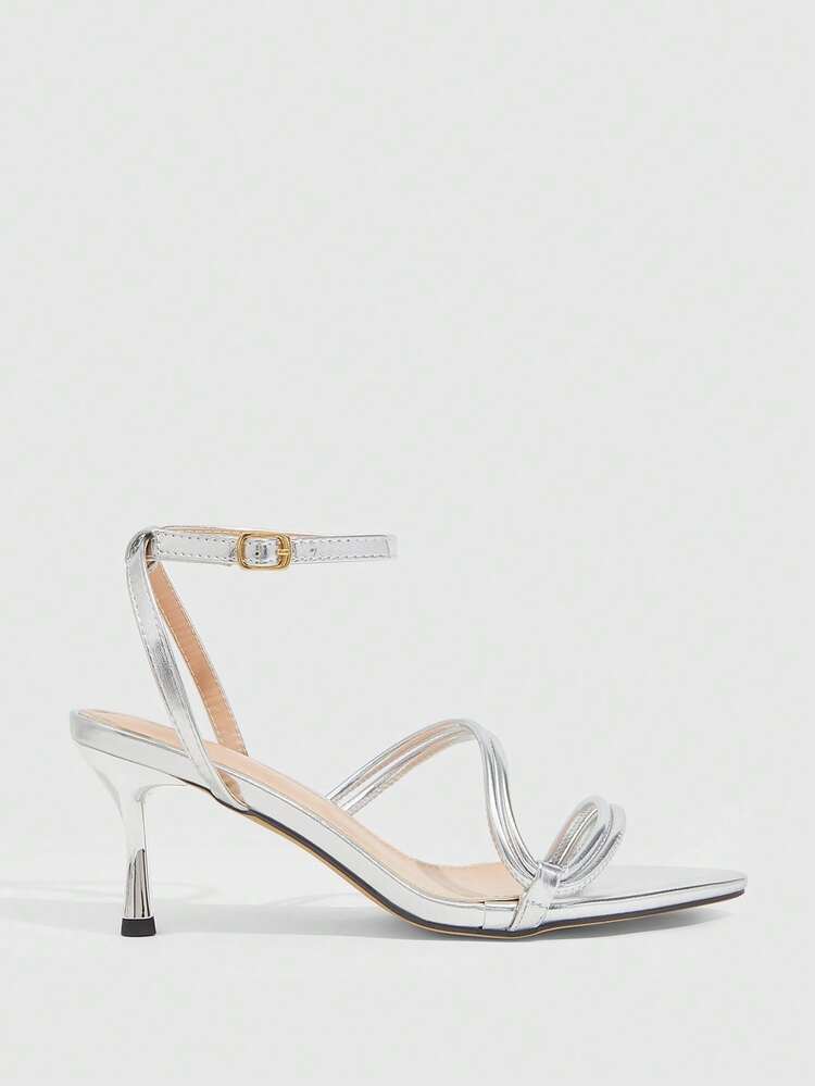 CUCCOO SZL Fashionable And Sexy High-Heeled Sandals For Ladies With Shiny Rhinestone Strap Design, High-Heeled Sandals For Banquets And Parties Spring Shoes