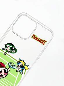 THE POWERPUFF GIRLS X SHEIN 飞天小女警网球手机壳，透明软TPU保护套，可爱卡通运动印花，防震保护套，日常使用及生日礼物，适合女孩和卡通迷，兼容iPhone 11/12/13/14/15/16/17 Pro Max和Galaxy S24 Ultra/S25 Ultra/A16/A17/S26/S26 Ultra，手机配件，快速发货。 - 無色 - 查看 5