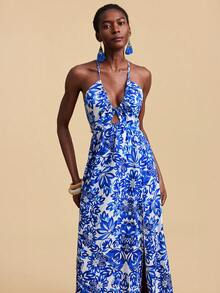 Travachic 女士沙滩度假休闲印花连衣裙 - 彩色 - 查看 5