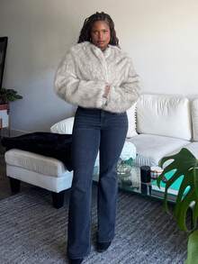 Tyla Gomez 女士浅灰色长袖休闲羽绒服，秋冬时尚女装 - 淺灰色 - 查看 6