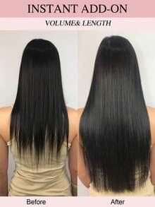 Clip In Hair Extensions Human Hair, 8-24 Inch Clip In Extensions For Women, Invisible Straight Seamless Clip Ins Hair Extensions 4pcs Double Weft #1B Natural Black - Natural Black - View 7