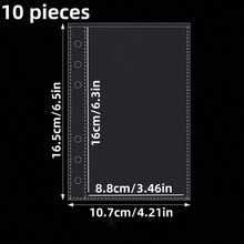 Zazumi Bìa sổ tay dạng vòng trong suốt A6, sổ dán sticker, tem niêm phong, hộp đựng sticker 3D, bìa sổ tay PVC 6 lỗ dạng vòng để tự làm nhật ký. - Nhiều màu - Xem 13