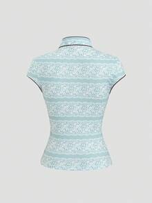 Sweetra Y2K Chinese Style Cheongsam Collar Elegant Blouse - Multicolor - View 2