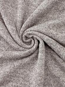 Maternity Solid Color Round Neck Pleated Casual Versatile Daily Short Sleeve T-Shirt - Khaki - View 6