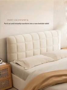 Cream-Style Thick, Elastic, Fully Enclosed Headboard Cover – Brand New, Suitable For All Seasons. Complete Set Of Soft Headboard Covers. - Multicolor - View 5