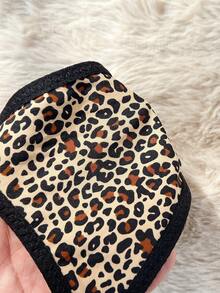 2pcs Sexy Leopard Print Wireless Front Closure Bra Set - Multicolor - View 8