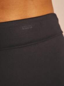 Aralina 休闲喇叭裤型翻边腰带运动春夏度假沙滩裤打底裤炭灰色 - 藍色 - 查看 6