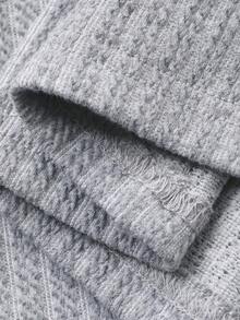 DAZY Women's Striped Button Casual Minimalist Midi Dress For Party - Grey - View 7