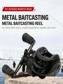 Black Metal Baitcasting Reel Ultra Light Stream Fishing Anti Backlash System Smooth Long Cast Professional Grade Durable Construction - Multicolor - View 1