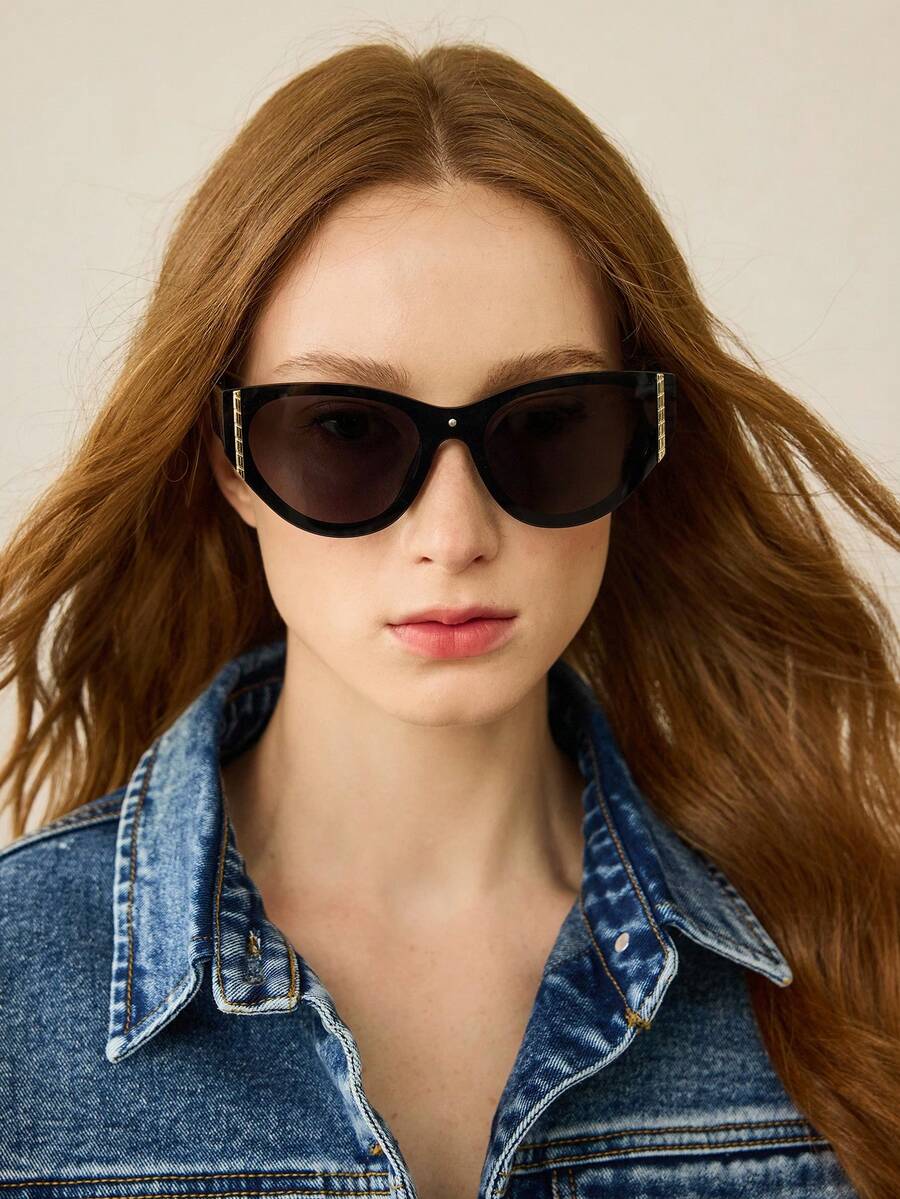 MOTF 黑框眼镜 - 黑色 - 查看 1