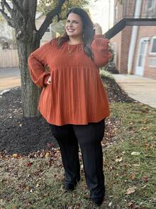 Enliva Curve Plus 高腰黑色直筒裤 - 黑色 - 查看 3