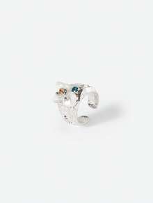 Opalesca Ocean Vacation Wind Ring,Premium/Elegant/Classy/Dailywear/Minimalist,Pearl/Crystal,Summer/Beach/Prom/Party/Holiday/Vacation,Engagement/Wedding/Promise,Bride,Heart/Floral,Fairycore/Mermaid Core,18K Gold-Plated - Silver - View 8
