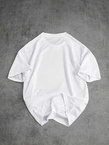 Manfinity ZONE917 2 chiếc áo thun thể thao nam cổ tròn tay ngắn in họa tiết thường ngày - màu đen - Xem 8