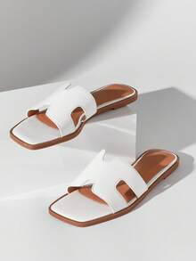 SHUZIA Women's Fashionable Flat Sandals Holiday Vacay Vibe For Summer Shoes Spring Shoes Spring Break Easter Vacation Shoes Casual Shoes Beach Shoes Mother's Day Present For Christmas Valentine's Day - White - View 6