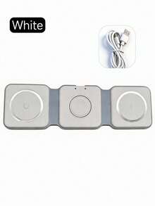 Teckwe Estación de carga inalámbrica 3 en 1 compatible con el cargador MagSafe de Apple, estación de carga inalámbrica magnética rápida para iPhone 17 Air 16 15 14 13 12 Series - Multicolor - Ver 6