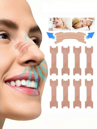 100PCS/50PCS/30PCS Multi Functional Congestion Relief Patches For Easier Breathing Reduce Snoring Sleep Aid For Adults Sports Daily Use