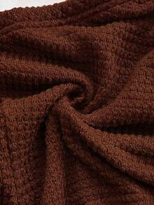 Soleia 女士复古度假风V领露背系带修身撞色上衣搭配低腰褶皱抽绳短裤两件套，适合派对、圣诞节、约会、夜店、海滩、邮轮、下午茶、波西米亚风、度假、秋季等场合。 - 棕色 - 查看 7