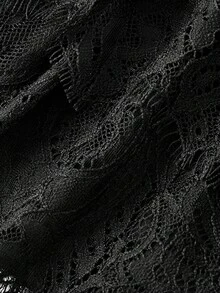 SHEIN MOD Chân váy xếp ly bên hông buộc dây - màu đen - Xem 4