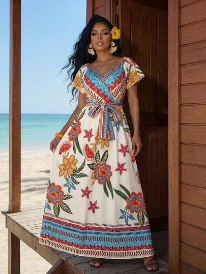 SHEIN Lady Holiday Dresses For Women Vacation Dress