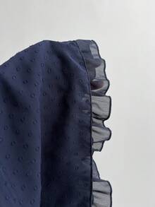 Elamini Áo kiểu nữ mùa hè thoải mái, cổ vuông, tay ngắn, có chi tiết khoét eo, thích hợp cho kỳ nghỉ, đi biển, hẹn hò, kiểu cổ áo hình trái tim đa năng. - Màu xanh hải quân - Xem 6