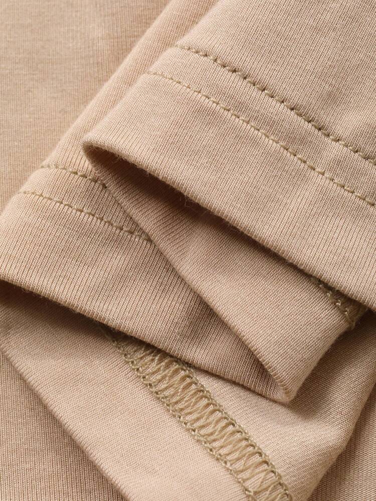 Minimalist Knit Draped Neck Fitted Top And Wide Leg Pants Women Loungewear Set