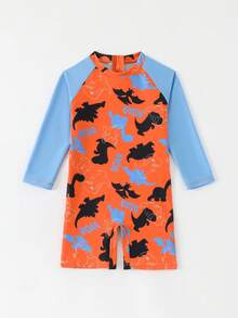 Fantacosmos Young Boys Long Sleeve One-Piece Swimsuit, Summer - Multicolor - View 4