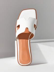 SHUZIA Women's Fashionable Flat Sandals Holiday Vacay Vibe For Summer Shoes Spring Shoes Spring Break Easter Vacation Shoes Casual Shoes Beach Shoes Mother's Day Present For Christmas Valentine's Day - White - View 7