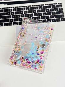 Zazumi A6 Size Transparent Colored, Shell Spiral Notebook Set, Simple 6-Hole Loose-Leaf Notebook Cover, Stickers, Adhesive Paper, School Supplies, Must-Have For The New Semester - multi-color - View 14