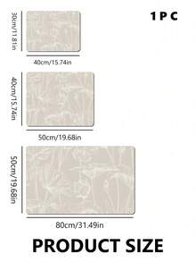 1PC 40x30cm Waterproof Non Slip Rubber Back Absorbent Soft Silicone Mud Line Drawing Flower Lotus Printed Placemat Multipurpose Kitchen Dining Mat For Coffee Machine Espresso Maker Dish Rack Plate Drying Tray Coffee Pot Mat Kitchen Table Accessories - Multicolor - View 4
