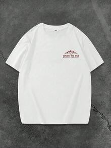 Manfinity LEGND 男士标语印花圆领短袖T恤 - 白色 - 查看 2