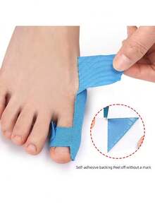 8 Elastic Toe Correction Straps Breathable Separator Self Adhesive Hallux Valgus Orthosis For Men Women Foot Care Must Have Accessory - Multicolor - View 5