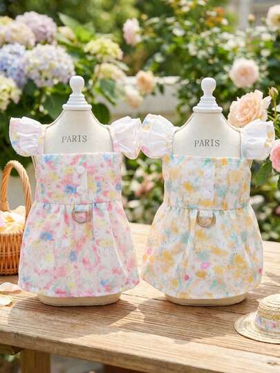 PETSIN Ropa para perros, ropa para gatos, faldas para animales, nueva colección primavera/verano para mascotas, vestido para cachorros, vestido versátil de princesa, rayas estampadas, ropa para animales pequeños, protección solar fresca