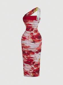 X Belle Mariano  MOD Vestido sin mangas con pliegues asimétricos de estilo vintage para mujer - Multicolor 2 - Ver 3