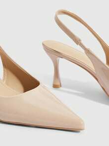 CUCCOO SZL Women's Pointed Toe Buckle Design Fashionable High Heels, Versatile For Daily Wear Valentine's Day - skin tone - View 6